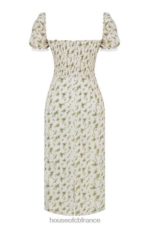 House of CB Bellucci - Robe d\'été froncée à imprimé jardin N888H425 vêtements