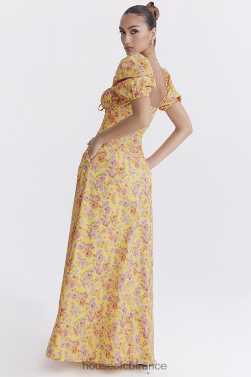 House of CB Felizia - Robe d\'été à manches bouffantes et imprimé beurre N888H247 vêtements
