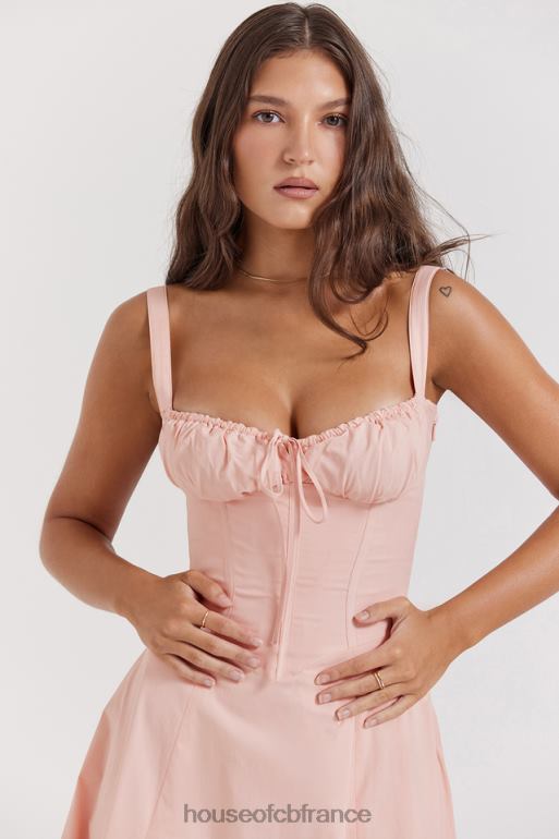 House of CB Robe d\'été bustier rose Carmen Baby N888H196 vêtements