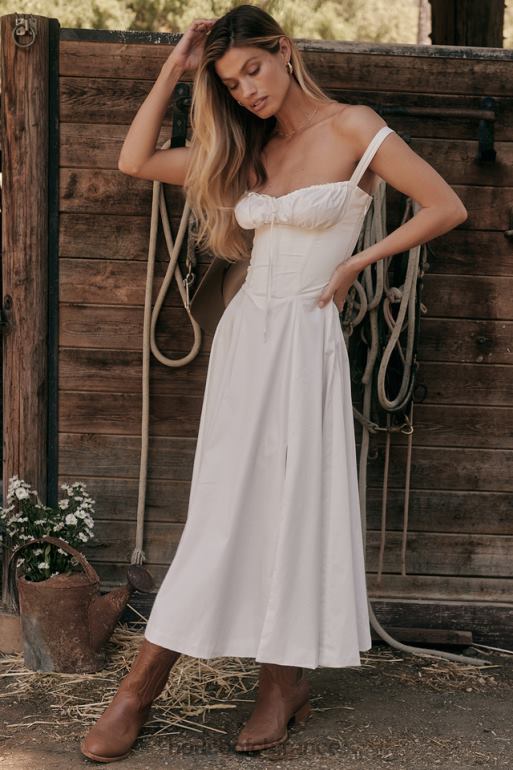 House of CB robe d\'été bustier blanche Carmen N888H201 vêtements