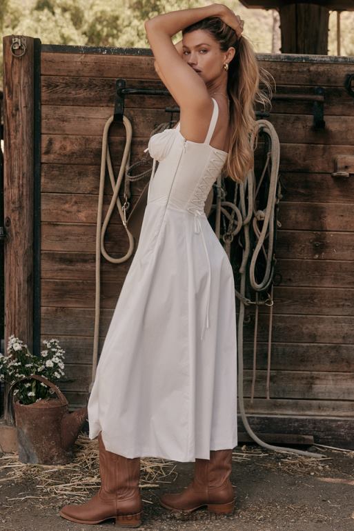 House of CB robe d\'été bustier blanche Carmen N888H201 vêtements