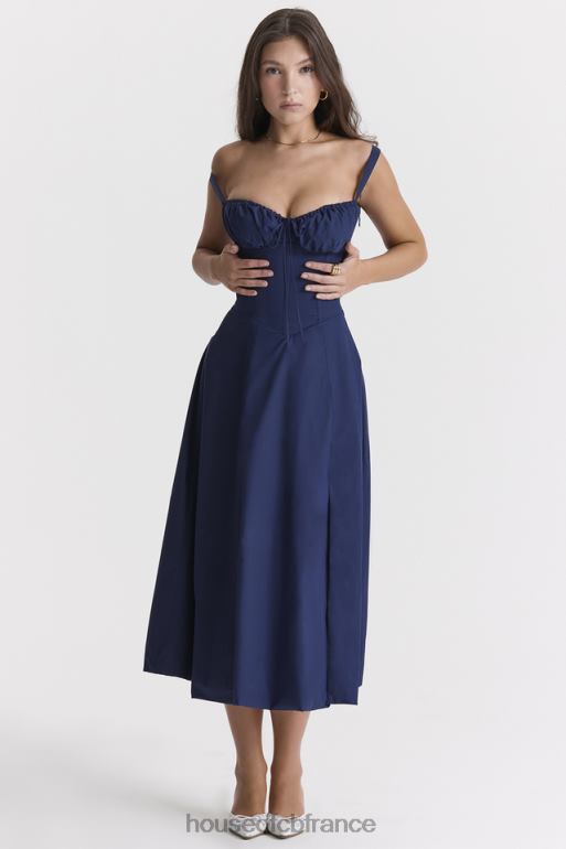 House of CB robe d\'été bustier carmen de la marine française N888H286 vêtements