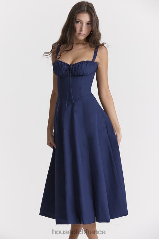 House of CB robe d\'été bustier carmen de la marine française N888H286 vêtements