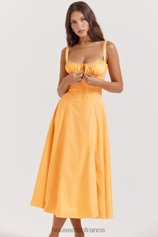 House of CB robe d'été bustier carmen mandarine N888H188 vêtements