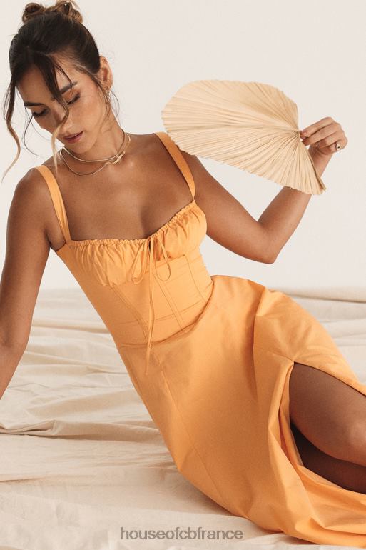 House of CB robe d\'été bustier carmen mandarine N888H188 vêtements