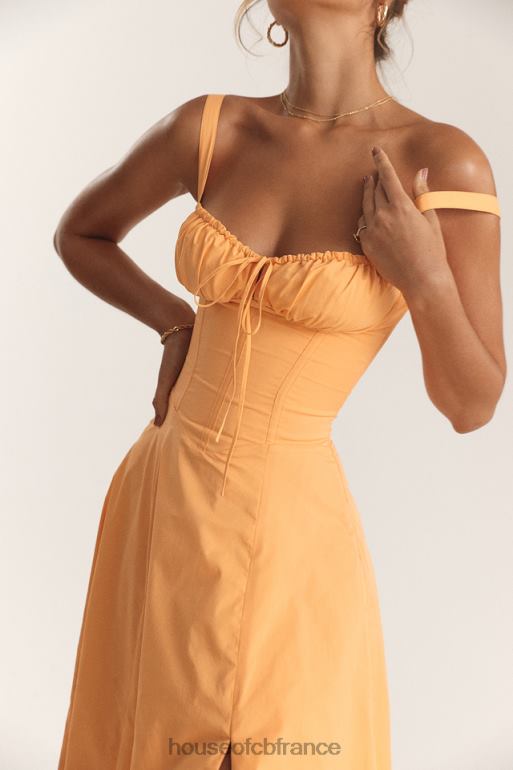 House of CB robe d\'été bustier carmen mandarine N888H188 vêtements