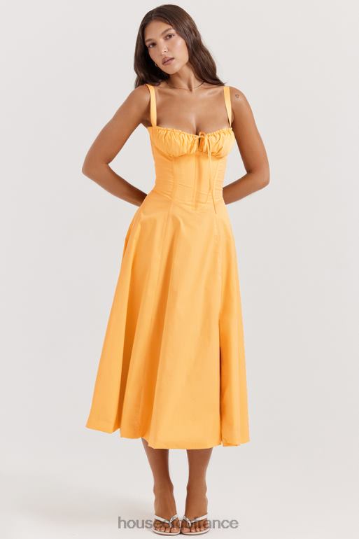House of CB robe d\'été bustier carmen mandarine N888H188 vêtements