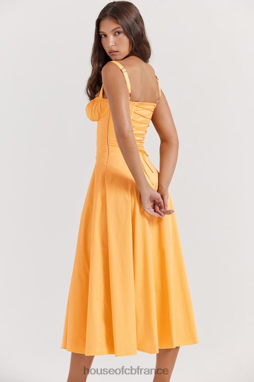 House of CB robe d\'été bustier carmen mandarine N888H188 vêtements