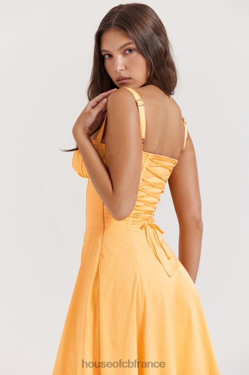 House of CB robe d\'été bustier carmen mandarine N888H188 vêtements