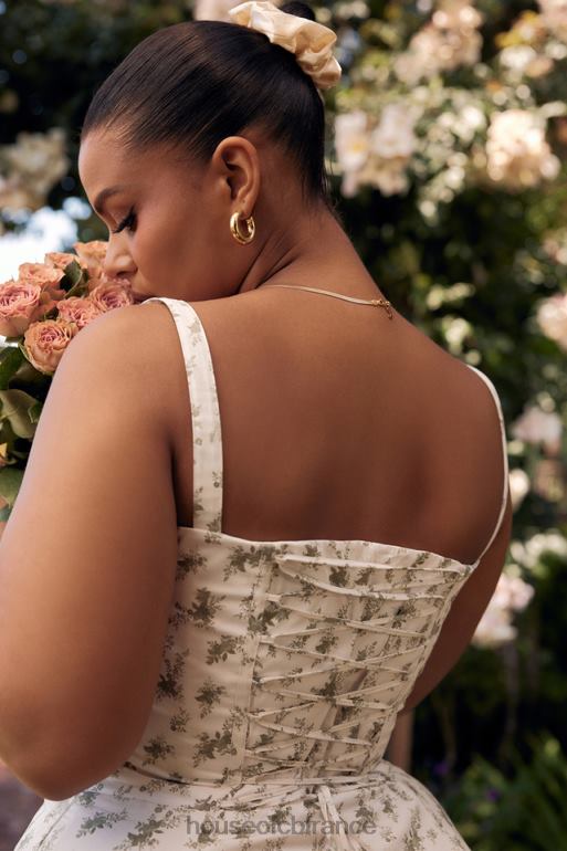 House of CB robe d\'été bustier à imprimé Carmen Garden N888H438 vêtements