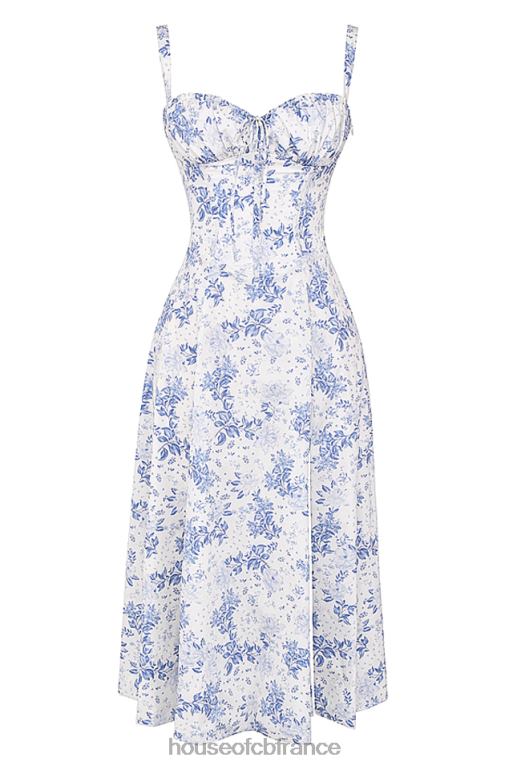 House of CB robe d\'été bustier à imprimé bleu Carmen N888H260 vêtements