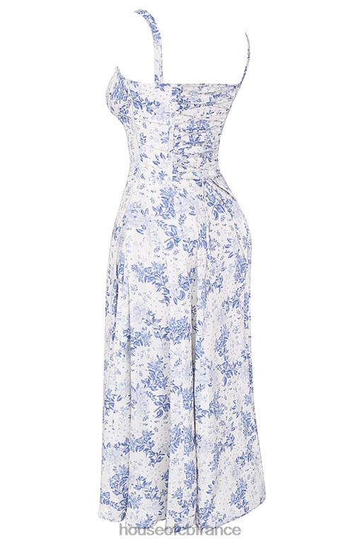 House of CB robe d\'été bustier à imprimé bleu Carmen N888H260 vêtements