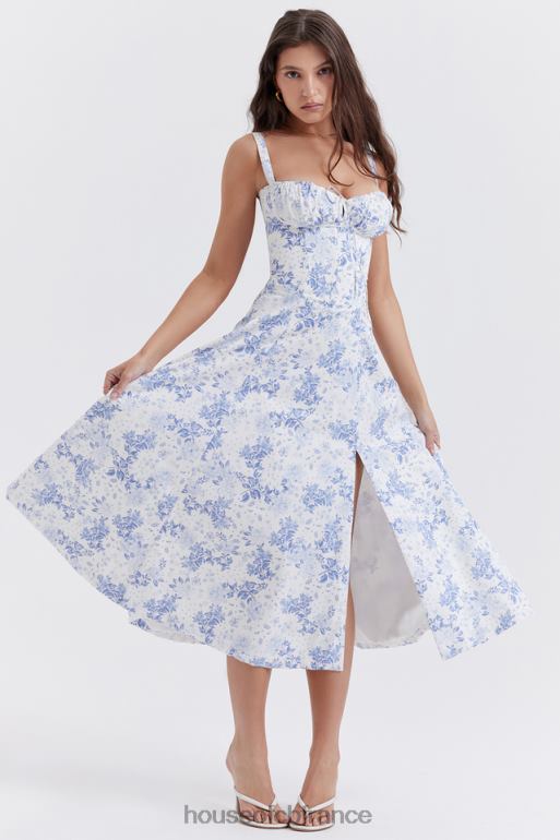 House of CB robe d\'été bustier à imprimé bleu Carmen N888H260 vêtements
