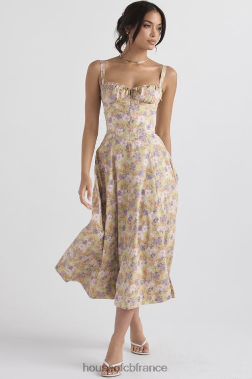 House of CB robe d\'été bustier à imprimé pivoine Carmen N888H429 vêtements