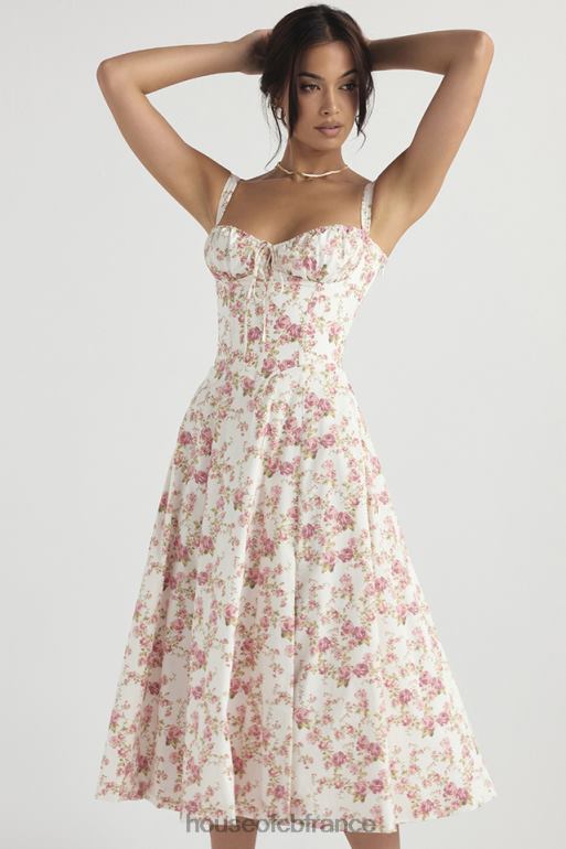 House of CB robe d'été bustier à imprimé rose Carmen N888H436 vêtements