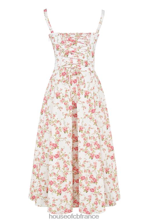 House of CB robe d\'été bustier à imprimé rose Carmen N888H436 vêtements