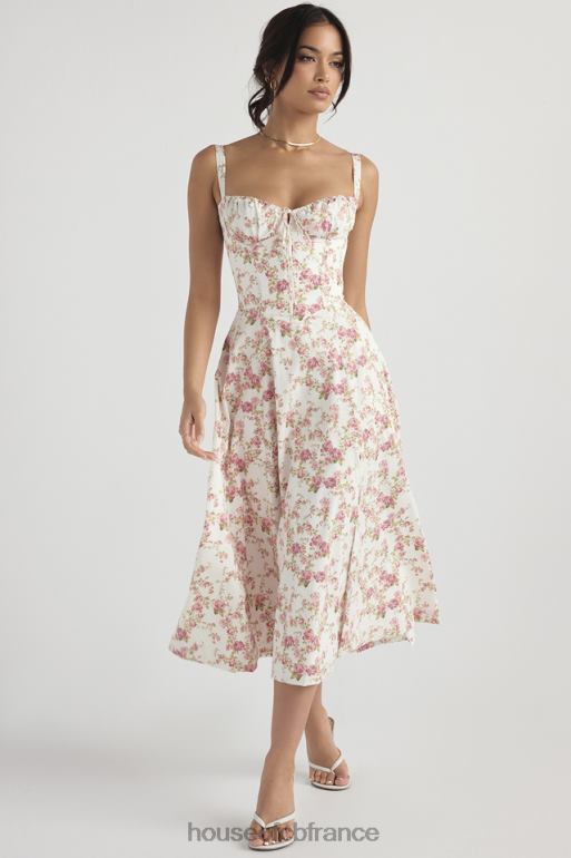 House of CB robe d\'été bustier à imprimé rose Carmen N888H436 vêtements