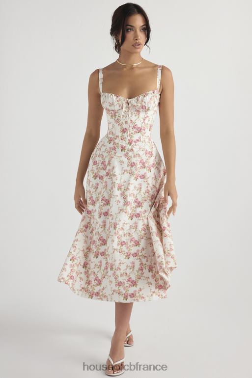 House of CB robe d\'été bustier à imprimé rose Carmen N888H436 vêtements