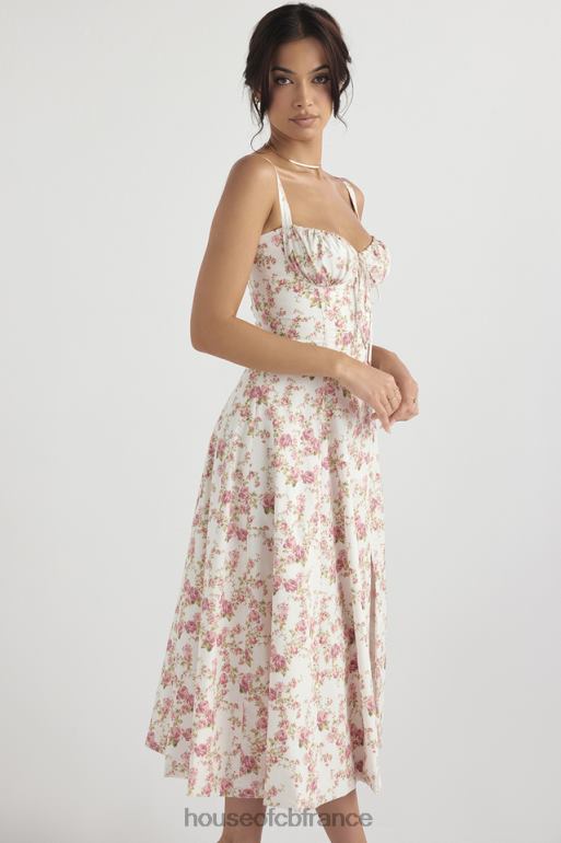 House of CB robe d\'été bustier à imprimé rose Carmen N888H436 vêtements