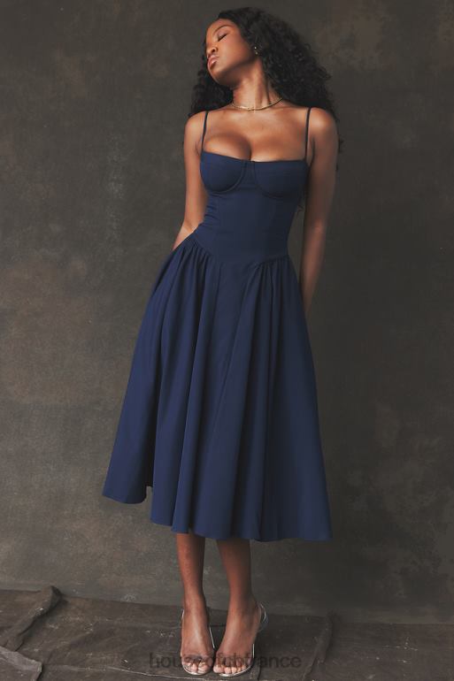 House of CB robe d\'été corset samaria marine française N888H154 vêtements