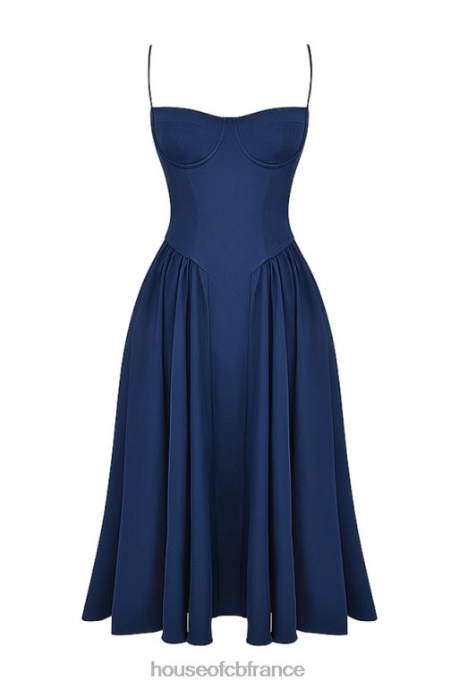 House of CB robe d\'été corset samaria marine française N888H154 vêtements