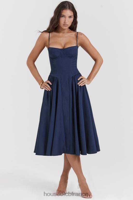 House of CB robe d\'été corset samaria marine française N888H154 vêtements
