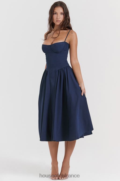 House of CB robe d\'été corset samaria marine française N888H154 vêtements
