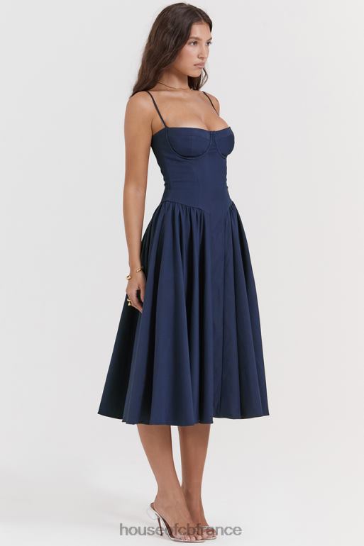 House of CB robe d\'été corset samaria marine française N888H154 vêtements