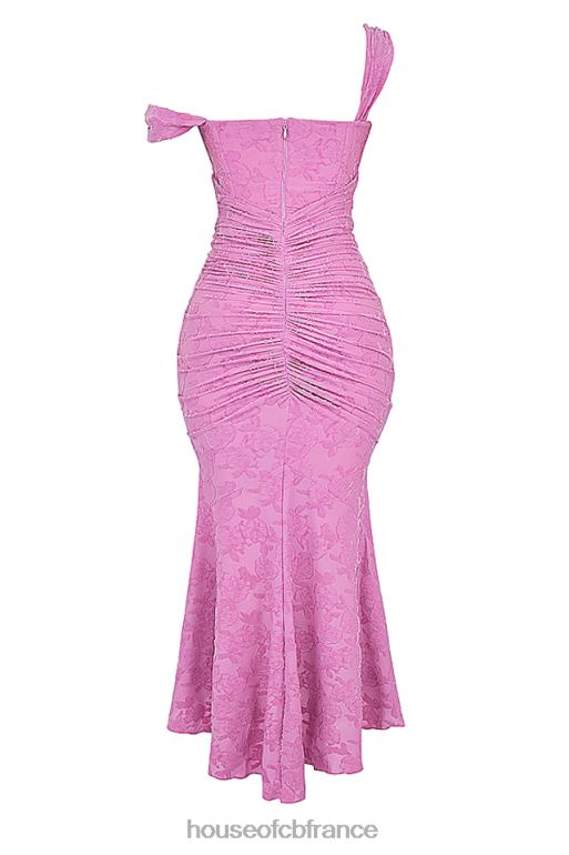 House of CB Cesca Rose - Robe longue à fleurs rose N888H136 vêtements