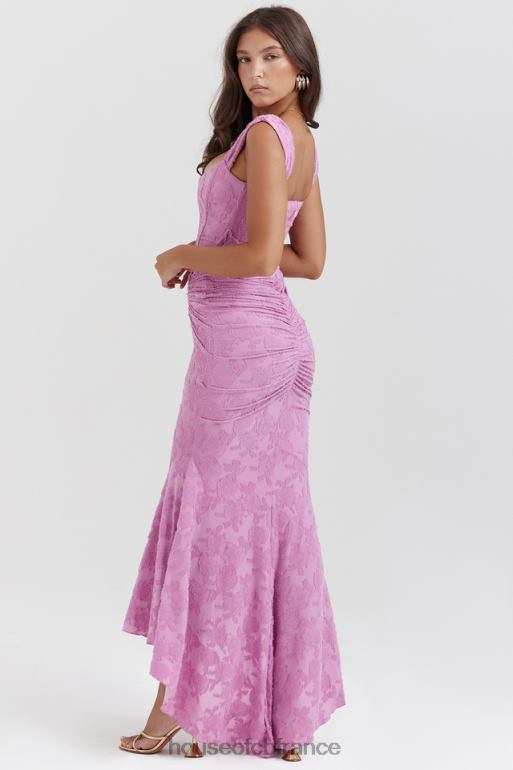 House of CB Cesca Rose - Robe longue à fleurs rose N888H136 vêtements