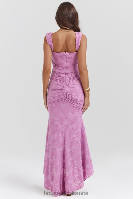House of CB Cesca Rose - Robe longue à fleurs rose N888H136 vêtements