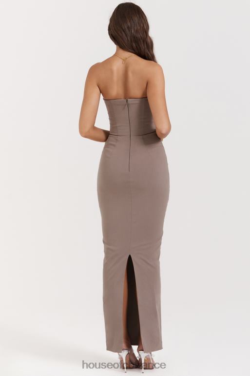 House of CB robe longue bustier bustier lucia taupe N888H167 vêtements