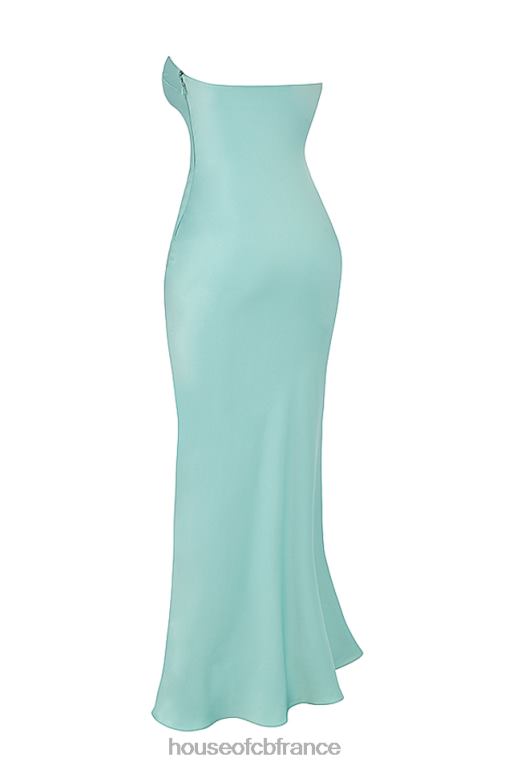 House of CB robe longue bustier en satin alette jade N888H408 vêtements