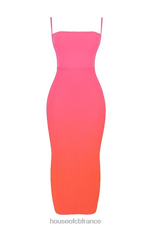 House of CB robe longue calista ombre flamme N888H184 vêtements