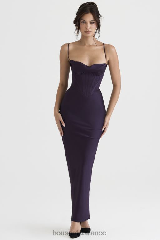 House of CB robe longue corset Charmaine Night Shade N888H380 vêtements