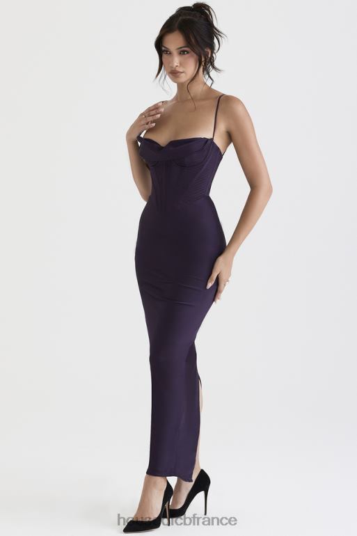 House of CB robe longue corset Charmaine Night Shade N888H380 vêtements