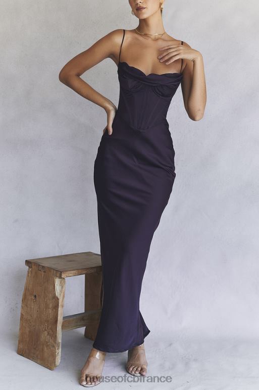 House of CB robe longue corset Charmaine Night Shade N888H380 vêtements