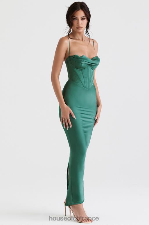 House of CB robe longue corset charmaine forest N888H394 vêtements