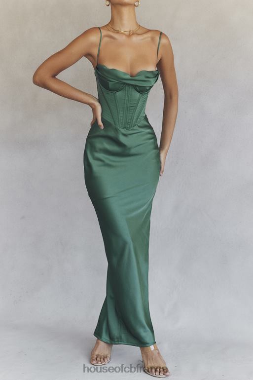 House of CB robe longue corset charmaine forest N888H394 vêtements