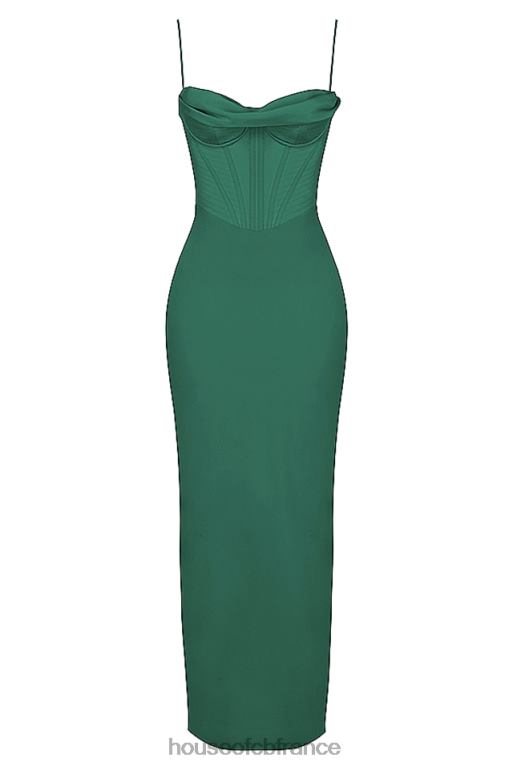 House of CB robe longue corset charmaine forest N888H394 vêtements