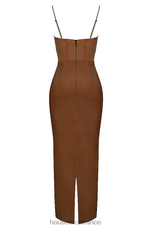 House of CB robe longue corset chocolat Charmaine N888H514 vêtements