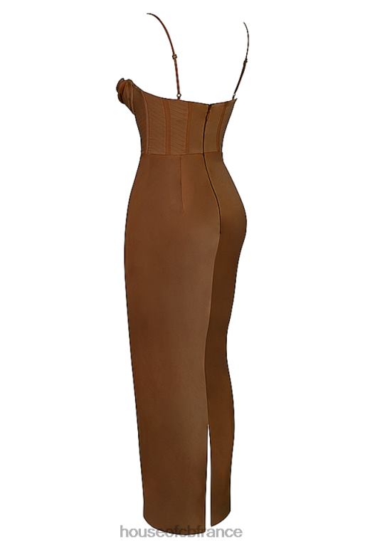 House of CB robe longue corset chocolat Charmaine N888H514 vêtements