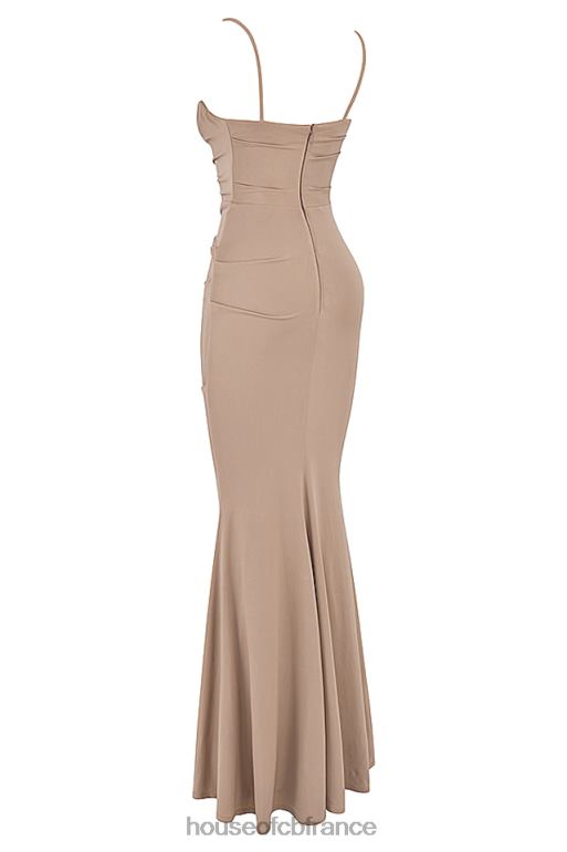House of CB robe longue corset en jersey amande milena N888H462 vêtements