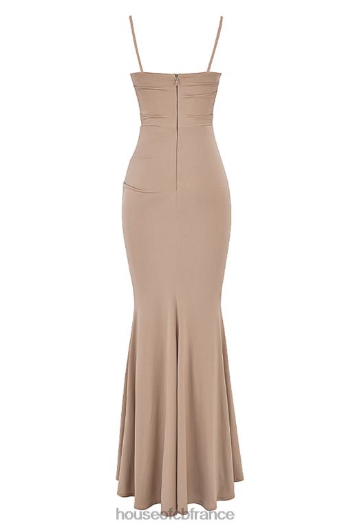 House of CB robe longue corset en jersey amande milena N888H462 vêtements