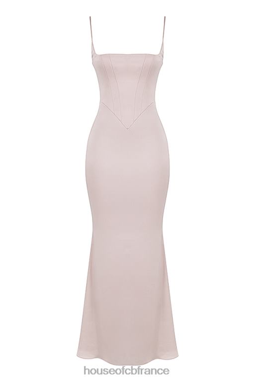 House of CB robe longue corset en satin à cristaux olivette N888H472 vêtements