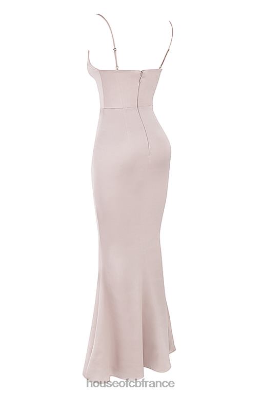 House of CB robe longue corset en satin à cristaux olivette N888H472 vêtements