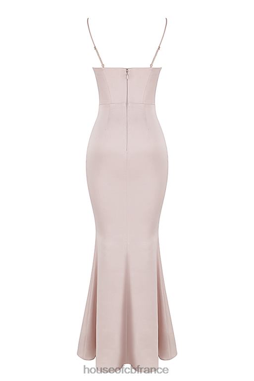 House of CB robe longue corset en satin à cristaux olivette N888H472 vêtements