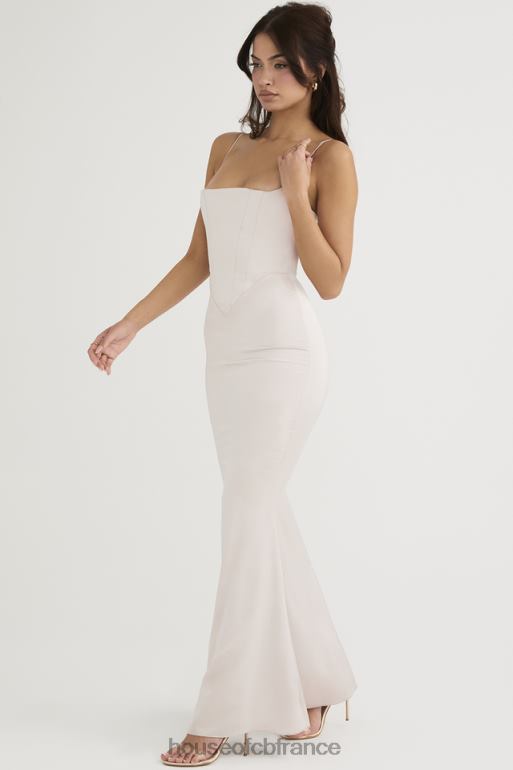 House of CB robe longue corset en satin à cristaux olivette N888H472 vêtements