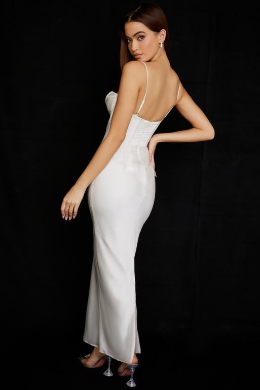 House of CB robe longue corset ivoire charmaine N888H527 vêtements