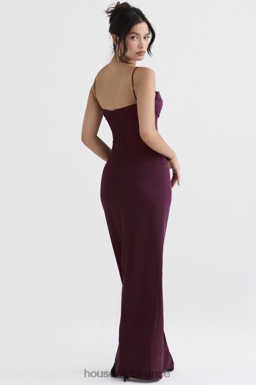 House of CB robe longue corset lani merlot N888H324 vêtements